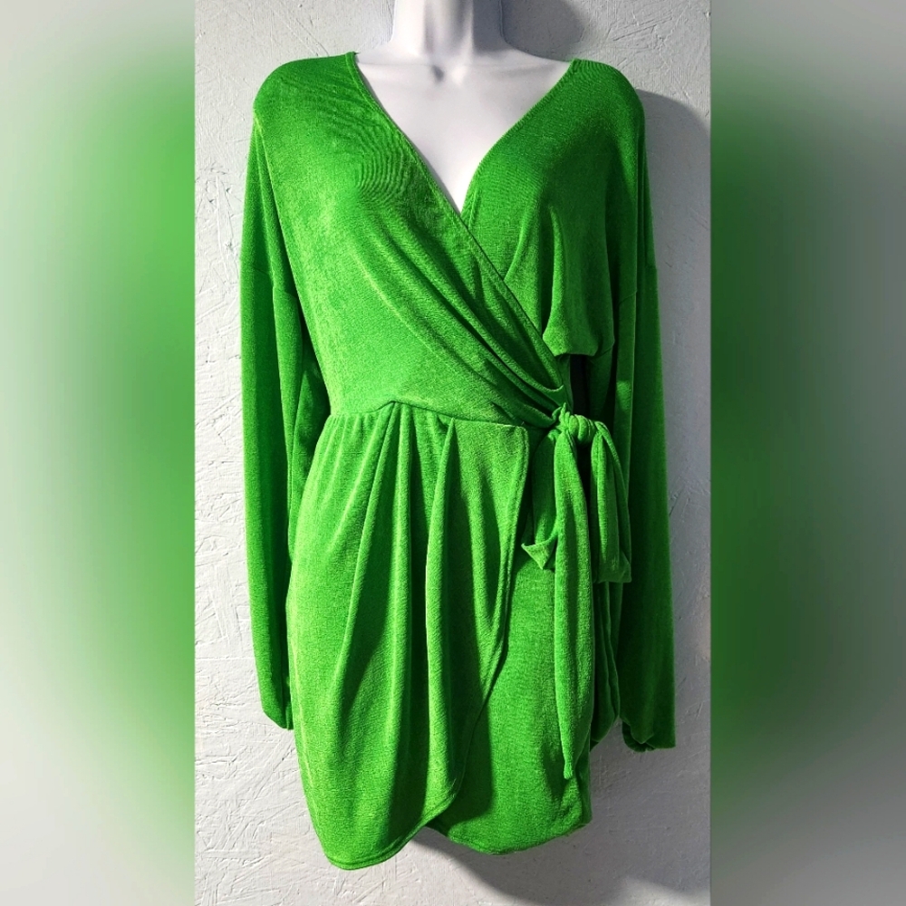 ASOS Design Bright Green Wrap Dress - Women's Size 4